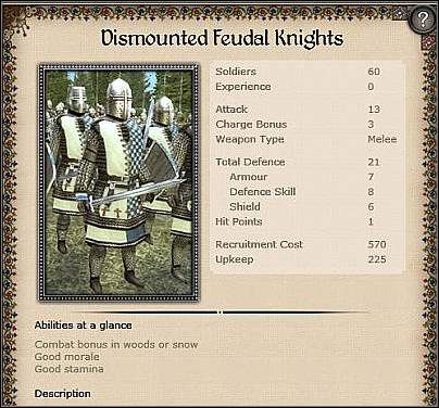 Dismounted Portuguese Knights ( 40 ) - Jest to najsilniejsza jednostka, jaką dysponuje Portugalia - Portugalia - Zamek (1) | Nacje w Medieval II Total War - Medieval II: Total War - poradnik do gry