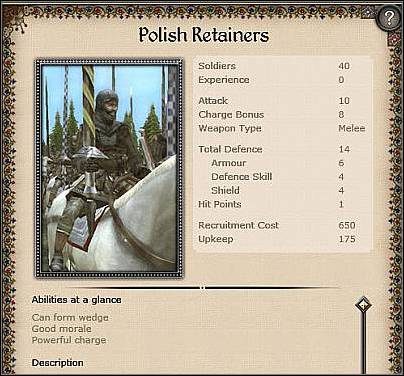 Polish Knights ( 38 ) - Typowa ciężka jazda - Polska - Zamek (2) | Nacje w Medieval II Total War - Medieval II: Total War - poradnik do gry