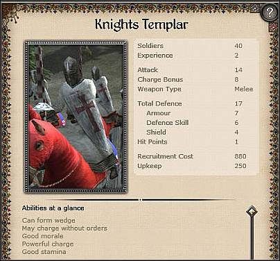 Knights Hospitaller ( 39 ) - Jest to jednostka o identycznych parametrach jak Knights Templars - Anglia - Zamek (3) | Nacje w Medieval II Total War - Medieval II: Total War - poradnik do gry