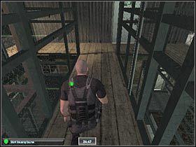 Po zaliczeniu tej niezbyt skomplikowanej zagadki będziesz musiał skierować się w lewo - NYC - JBA HQ - Part 1 (1) | Misja 3 w Splinter Cell Double Agent - Tom Clancys Splinter Cell: Double Agent - poradnik do gry