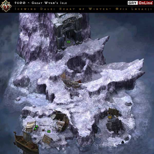 Przybywamy tu z Barbarian Camp po ucieczce ducha Icasaracht z ciała Wyldenea, aby ostatecznie rozprawić się ze smoczą królową - Great Wyrms Isle | Icewind Dale Serce Zimy - Icewind Dale: Serce Zimy - poradnik do gry