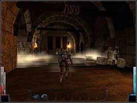 Biegiem przez salę komnaty do drzwi wiodących na schody, do galerii Balisty. - The Gate of Stonehelm (1) | Rozdział 1 | Dark Messiah of Might and Magic - Dark Messiah of Might and Magic - poradnik do gry