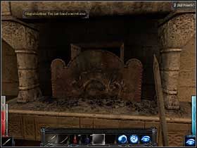 Jest ciąg dalszy! Płyta za paleniskiem opada na dół odsłaniając wejście do tunelu. - The Gleam of a Cold Knife (6) | Rozdział 2 | Dark Messiah of Might and Magic - Dark Messiah of Might and Magic - poradnik do gry
