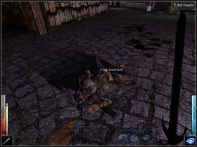 Po kolejnej walce znajduję następny klucz. Trap Door Key. Nie mam na razie tylko drzwi do niego! - Dead Mans Trail (4) | Rozdział 3 | Dark Messiah of Might and Magic - Dark Messiah of Might and Magic - poradnik do gry