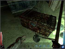 Skrzynka zawierająca cenny towar zamknięta jest na cztery spusty. Wypada poszukać depozytariusza klucza. - The Temple of the Spider (5) | Rozdział 5 | Dark Messiah of Might and Magic - Dark Messiah of Might and Magic - poradnik do gry