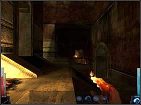 Po wyjściu w górę prawą klatką schodową jestem na galerii. Słyszę głosy patrolujących teren Goblinów. - The Temple of the Spider (10) | Rozdział 5 | Dark Messiah of Might and Magic - Dark Messiah of Might and Magic - poradnik do gry