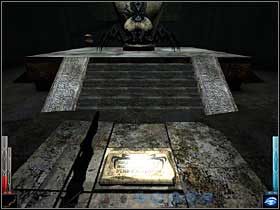 Inskrypcja mówi, o tym, co zrobić trzeba, aby wrota otworzyć. - The Altar of the Skull (1) | Rozdział 6 | Dark Messiah of Might and Magic - Dark Messiah of Might and Magic - poradnik do gry