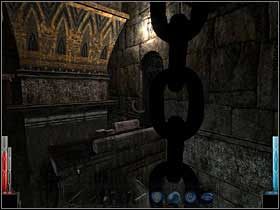 Pora na opuszczenie tej okolicy, ten urwany pomost i opuszczana krata cos mi przypominają. - The Altar of the Skull (7) | Rozdział 6 | Dark Messiah of Might and Magic - Dark Messiah of Might and Magic - poradnik do gry