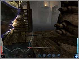 Lekko w prawo skos, a potem w prawo na drewniane schody! - Fire in the Blood (4) | Rozdział 7 | Dark Messiah of Might and Magic - Dark Messiah of Might and Magic - poradnik do gry