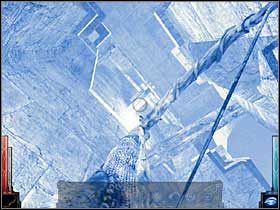 Używam Dark Vision, by strzelić rzutkę liny Rope Bow w belkę. - Epilog cz.3 | Zakończenie | Dark Messiah of Might and Magic - Dark Messiah of Might and Magic - poradnik do gry