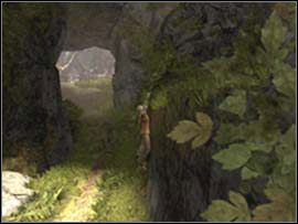 Gdy dojdziesz do ściany skalnej, wskocz na półkę i podciągnij się - The Spain Mountains | Poziomy | Eragon - Eragon - poradnik do gry