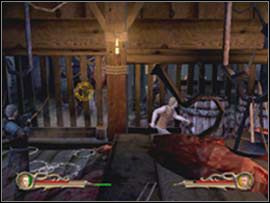 Wejście do budynku będą blokowały beczki, które możesz zniszczyć - Carvahall | Poziomy | Eragon - Eragon - poradnik do gry