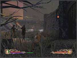 Przejdź kilka kroków i zrzuć z mostu dwóch łuczników - Gilead peek | Poziomy | Eragon - Eragon - poradnik do gry