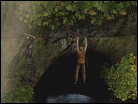 Przejdź po nim, a znajdziesz się na dużym placu, gdzie wyskoczy spora gromadka wojowników do ubicia - The Beor mountains | Poziomy | Eragon - Eragon - poradnik do gry