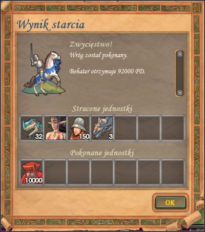 Chłopi pokonani, przy całkiem niewielkich stratach. - Misja 5 - Koniec | Kampania 3 HoMM V Kuźnia Przeznaczenia - Heroes of Might & Magic V: Kuźnia Przeznaczenia - poradnik do gry