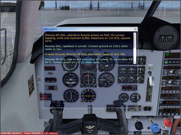 Otrzymana zgoda na kołowanie. - Microsoft Flight Simulator X: Uruchomienie silnika | Mooney Bravo - Microsoft Flight Simulator X - poradnik do gry
