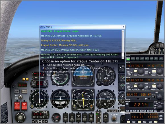Zbliżamy się do Pragi. - Microsoft Flight Simulator X: Przygotowanie do lądowania | Mooney Bravo - Microsoft Flight Simulator X - poradnik do gry