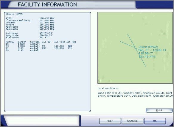 Mapa Okęcia. - Microsoft Flight Simulator X: Przygotowanie do lotu | Boeing 737-800 - Microsoft Flight Simulator X - poradnik do gry