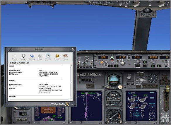 Checklista. - Microsoft Flight Simulator X: Wznoszenie | Boeing 737-800 - Microsoft Flight Simulator X - poradnik do gry