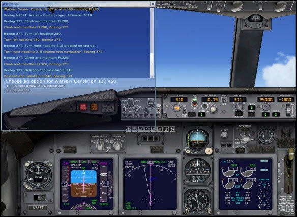 Zniżanie do FL240. - Microsoft Flight Simulator X: Przelot | Boeing 737-800 - Microsoft Flight Simulator X - poradnik do gry