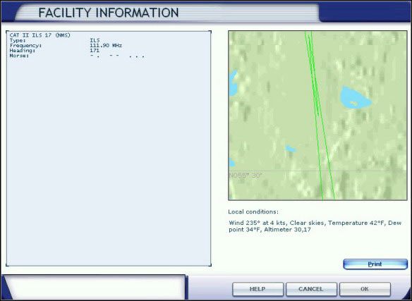 Widok na ILS do pasa 17. - Microsoft Flight Simulator X: Przygotowanie do lądowania | Boeing 737-800 - Microsoft Flight Simulator X - poradnik do gry