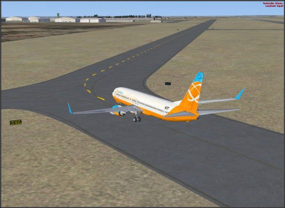 Kołujemy na stanowisko postojowe. - Microsoft Flight Simulator X: Parkowanie | Boeing 737-800 - Microsoft Flight Simulator X - poradnik do gry