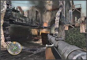 Następnie skierujcie swe kroki w kierunku budynku ze swastyką - Poradnik do gry - [Rozdział I] Saint Lo cz.1 | Call of Duty 3 - Call of Duty 3 - poradnik do gry