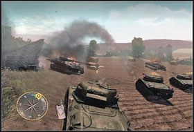 Ta misja jest prosta, łatwa i przyjemna - dlatego, że po pierwsze prowadzicie czołg, a po drugie gracie Polakami - [Rozdział VII] The Black Baron | Call of Duty 3 - Call of Duty 3 - poradnik do gry