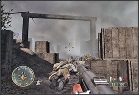 Waszym zadaniem jest wysadzenie w powietrze trzech stanowisk artylerii przeciwlotniczej - [Rozdział IX] Laison River cz.1 | Call of Duty 3 - Call of Duty 3 - poradnik do gry