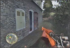 Pobiegnijcie w kierunku domu, po drodze zestrzeliwując przebywających na podwórku Niemców - [Rozdział XI] Hostage cz.1 | Call of Duty 3 - Call of Duty 3 - poradnik do gry