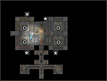 UWAGA: Miejsca oznaczone na mapie jako (*) to ukryte pomieszczenia, do których dostaniesz się nosząc nakrycie głowy pracownika archiwum - Powrót do Neverwinter (2) | Akt 1 | Neverwinter Nights 2 - Neverwinter Nights 2 - poradnik do gry