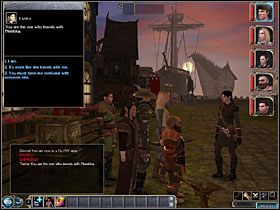 W tym momencie do twojej drużyny dołączają dwie nowe postacie - trenująca u twego boku Shandra (piąty członek załogi, którego przez cały akt 2 będziesz ciągnąć za sobą) oraz potężny mag Sand - Proces (1) | Akt II | Neverwinter Nights 2 - Neverwinter Nights 2 - poradnik do gry