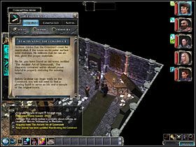 Pierwszy przedmiotem, oficjalnie rozpoczynającym questa jest księga Starożytna sztuka budowy golemów, ktorą znajdziesz w celi Aldanona podczas pierwszej wizyty w Warowni na Rozdrożach - Misje poboczne (3) | Misje poboczne | Neverwinter Nights 2 - Neverwinter Nights 2 - poradnik do gry