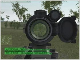 Kilku twoich towarzyszy pobiegnie w prawą stronę, ty idź prosto, aż znajdziesz się po drugiej stronie zabudowań - Misja 4a - Snajper | ArmA Armed Assault - ArmA: Armed Assault - poradnik do gry