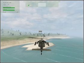 Po załadowaniu [1] poleć do wyznaczonego punktu [2] i wyładuj towarzyszy - Misja 7a - Cel konwój | ArmA Armed Assault - ArmA: Armed Assault - poradnik do gry