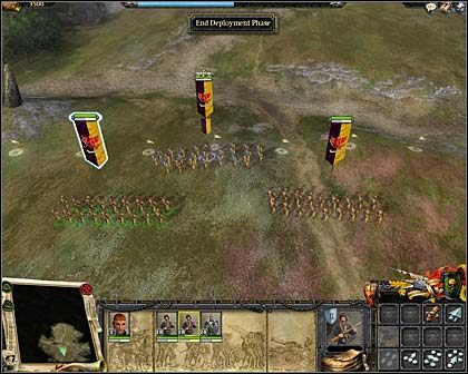 Rozstawienie wojsk. - Akt I Misja 1 - Bitwa o wzgórze | Imperium | Warhammer Mark of Chaos - Warhammer: Mark of Chaos - poradnik do gry