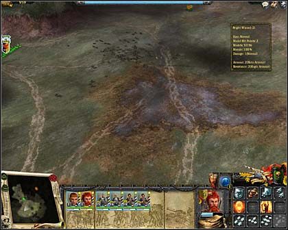 Wspomniane rozstaja dróg, w lewym górnym rogu widać moje wojska ruszające na zachód. - Akt I Misja opcjonalna - Obóz Orków | Imperium | Warhammer Mark of Chaos - Warhammer: Mark of Chaos - poradnik do gry