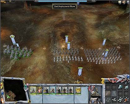 Początkowe rozstawienie wojsk. - Akt II Misja 3 - Jaskinia szczurów | Imperium | Warhammer Mark of Chaos - Warhammer: Mark of Chaos - poradnik do gry