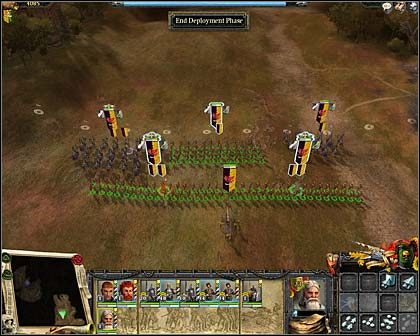 Rozstawienie wojsk dla wersji z dwoma regimentami Rycerzy Pantery. - Akt III Misja 1 - Na ratunek braciszkowi | Imperium | Warhammer Mark of Chaos - Warhammer: Mark of Chaos - poradnik do gry