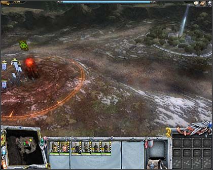 Drugi z obelisków po lewej, po prawej kapliczka regeneracji. - Akt III Misja 4 - Świątynia Chaosu | Imperium | Warhammer Mark of Chaos - Warhammer: Mark of Chaos - poradnik do gry