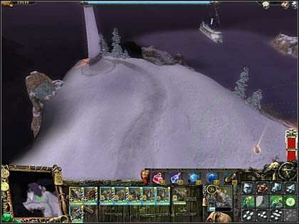 Druga latarnia. W tle statek, którego desant rozwalił mi armatkę. - Akt III Misja 2 - Latarnie morskie | Chaos | Warhammer Mark of Chaos - Warhammer: Mark of Chaos - poradnik do gry