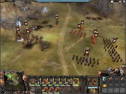 Tu, jeszcze przed chwilą, był Elficki obóz. - Akt IV Misja 2 - Wrogie obozy | Chaos | Warhammer Mark of Chaos - Warhammer: Mark of Chaos - poradnik do gry