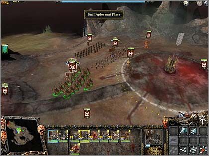 Początkowe rozstawienie wojsk. - Akt III Misja 5 - Zamiana w demona | Chaos | Warhammer Mark of Chaos - Warhammer: Mark of Chaos - poradnik do gry