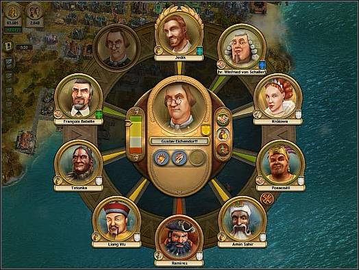 W centrum znajduje się wizerunek gracza - Dyplomacja | Podstawy rozgrywki | Anno 1701 - Anno 1701 - poradnik do gry