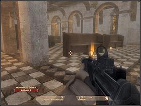 Osobiście radziłbym ustawić się nieco dalej, najlepiej przy jednym ze słupów - [Misja 1.1] Mexican Border - Inbound cz.3 | Tom Clancys Rainbow Six Vegas - Tom Clancys Rainbow Six Vegas - poradnik do gry