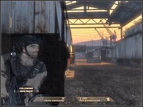 W najbliższej okolicy nie ma jeszcze przeciwników - [Misja 1.2] Mexican Border - Trainyard cz.1 | Tom Clancys Rainbow Six Vegas - Tom Clancys Rainbow Six Vegas - poradnik do gry