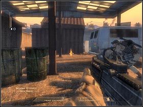 Powinieneś w końcu zbliżyć się do charakterystycznego narożnika (#1) - [Misja 1.2] Mexican Border - Trainyard cz.2 | Tom Clancys Rainbow Six Vegas - Tom Clancys Rainbow Six Vegas - poradnik do gry