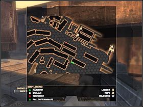 Spróbuj przesunąć się teraz z całą drużyną w prawo i z tego miejsca zlikwidować kilku dodatkowych gostków (#1) - [Misja 1.2] Mexican Border - Trainyard cz.3 | Tom Clancys Rainbow Six Vegas - Tom Clancys Rainbow Six Vegas - poradnik do gry