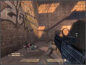 Skieruj się do lewego korytarza - [Misja 1.2] Mexican Border - Trainyard cz.4 | Tom Clancys Rainbow Six Vegas - Tom Clancys Rainbow Six Vegas - poradnik do gry