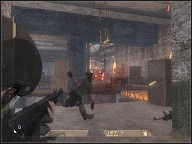 Z tego miejsca nie dosięgniesz jedynie tych gostków, którzy zdecydowali się pozostać na dole - [Misja 1.4] Mexican Border - Escape cz.1 | Tom Clancys Rainbow Six Vegas - Tom Clancys Rainbow Six Vegas - poradnik do gry